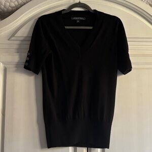 Banana Republic Black 💯 Merino wool v neck Sweater